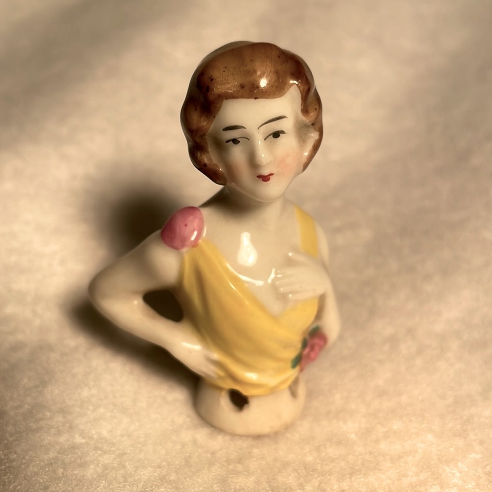 Antique porcelain half doll